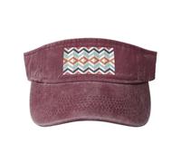 Zigzag líneas impresión moda casual sombrero deportivo lavado gorra de béisbol con cierre de hebilla ajustable