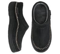 Zigzagger Pantuflas tipo mocasín para hombre, para interiores y exteriores, cálidas, mullidas, cómodas y esponjosas, Vanta, 11-12