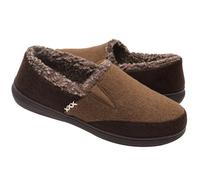 Zigzagger Zapatillas de Casa Hombre con Microgamuza, Espuma de memoria, Suela Antideslizante Pantuflas cómodas, Marrón, 41 EU