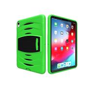 ZiHang Bumper iPad Pro 11 2018, Carcasa Rugosa Cuerpo Completo + Silicona con Soporte [a Prueba de Los Golpes] Smart Case Cubierta, Funda Rugerizada para iPad Pro 11 2018 (Verde)