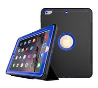 ZiHang Funda Compatible con el Apple iPad 9.7 2018/2017 - Funda Protectora Delgada Resistente al Impacto con Función Auto-Sueño/Estela - Niños Escuelas Constructores Trabajadores (Azul)