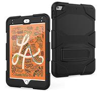 ZiHang Funda Compatible con iPad Mini 4 / Mini 5, Protector Durable de PC + Silicona con Soporte [a Prueba de Los Golpes] Smart Case Cubierta para iPad Mini 4 / Mini 5 (Negro)