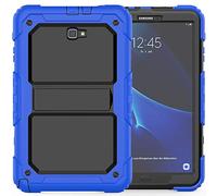 ZiHang Funda Compatible con Samsung Galaxy Tab A 10.1 T580 T585 - Resistente a Prueba de Choques Carcasa con Soporte Integrado y Correa de Hombro Conectable (Azul)