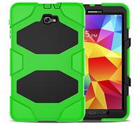ZiHang Funda Galaxy Tab A 10.1 Híbrido Tres Capas PC + Silicona Funda Carcasa a Prueba de Golpes Kickstand Robusto Defender Cover para Samsung Galaxy Tab A 10.1 T580 T585 (Verde)