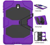 ZiHang Funda Galaxy Tab S4 10.5 Híbrido Tres Capas PC + Silicona Funda Carcasa a Prueba de Golpes Kickstand Robusto Defender Cover para Samsung Galaxy Tab S4 10.5 T830 T835 (púrpura)