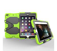 ZiHang Funda iPad Mini 1/2 / 3 Híbrido Tres Capas PC + Silicona Funda Carcasa a Prueba de Golpes Kickstand Robusto Defender Cover para iPad Mini 1/2 / 3 (Verde)