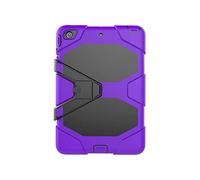 ZiHang Funda iPad Mini 1/2 / 3 Híbrido Tres Capas PC + Silicona Funda Carcasa a Prueba de Golpes Kickstand Robusto Defender Cover para iPad Mini 1/2 / 3 (púrpura)