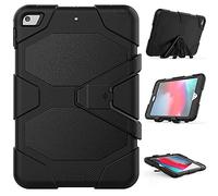 ZiHang Funda iPad Mini 4/5 Híbrido Tres Capas PC + Silicona Funda Carcasa a Prueba de Golpes Kickstand Robusto Defender Cover para iPad Mini 4/5 (Negro)