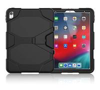 ZiHang Funda iPad Pro 11 2018 Híbrido Tres Capas PC + Silicona Funda Carcasa a Prueba de Golpes Kickstand Robusto Defender Cover para iPad Pro 11 2018 (Negro)
