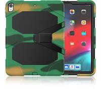 ZiHang Funda iPad Pro 12.9 2017 Híbrido Tres Capas PC + Silicona Funda Carcasa a Prueba de Golpes Kickstand Robusto Defender Cover para iPad Pro 12.9 2017 (Camuflaje)