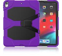 ZiHang Funda iPad Pro 12.9 2018 Híbrido Tres Capas PC + Silicona Funda Carcasa a Prueba de Golpes Kickstand Robusto Defender Cover para iPad Pro 12.9 2018 (púrpura)