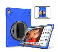 ZiHang Funda para iPad Pro 11 2018, Protección Antivibración Funda Resistente con Soporte Giratorio de 360 Grados y Correa de Mano Compatible con iPad Pro 11 2018 (Azul)