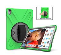 ZiHang Funda para iPad Pro 11 2018, Protección Antivibración Funda Resistente con Soporte Giratorio de 360 Grados y Correa de Mano Compatible con iPad Pro 11 2018 (Verde)