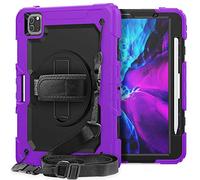 ZiHang Funda para iPad Pro 11 2020 & 2018, función Atril, Correa para el Hombro, Soporte para bolígrafo, [360 Grados de Rotacion] Funda para iPad Pro 11 2020 & 2018 (Púrpura)