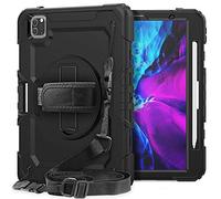 ZiHang Funda para iPad Pro 11 2020 & 2018, función Atril, Correa para el Hombro, Soporte para bolígrafo, [360 Grados de Rotacion] Funda para iPad Pro 11 2020 & 2018 (Negro)