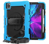 ZiHang Funda para iPad Pro 11 2020 & 2018, función Atril, Correa para el Hombro, Soporte para bolígrafo, [360 Grados de Rotacion] Funda para iPad Pro 11 2020 & 2018 (Cielo Azul)