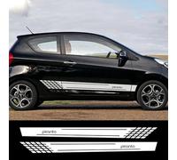 ZIHAOFC 2PCS Puerta de Coche Falda Lateral Rayas Pegatinas, para Kia Picanto GT 2020 Accesorios de automóvil Decoración Películas de Vinilo gráficas Calcomanías