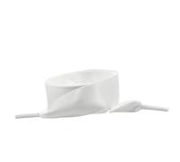 ZIHDKE 10 pares de cordones satén seda 2 cm ancho, planos, for botas y zapatillas deporte mujer Para Sneaker(White,140cm)