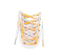 ZIHDKE 5 pares de cordones planos for zapatillas deportivas, personalizados con efecto tie-dye arcoíris Para Sneaker(Color 11,160cm)