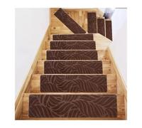 ZIHDKE Juego de 5/10 Alfombrillas Autoadhesivas for escaleras, Antideslizantes y con absorción Agua for Interiores para Escaleras Interiores(Color 26,76x20cm 5piece)