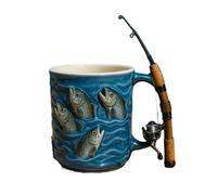 ZIHDKE Multi-function Coffee Drinking Mug Resin Liner Fisherman's Dream Send Friends Creative Fishing Mugs para Cafe