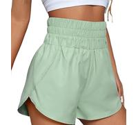 ZIHDKE Pantalones Cortos Mujer Verano 1 PCS Boxer Shorts For Women Teen-Girls Light Weight Pull-on High Rise Shorts Outfit Summer Workout Shorts Ideales para El Verano(Light Green,XL)