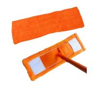 ZIHDKE Recambio de mopa Plana for Suelos Madera, 10 Unidades, Microfibra, Terciopelo Coral, Color Naranja para Mopa