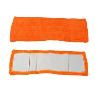 ZIHDKE Recambio de mopa Plana for Suelos Madera, 10 Unidades, Microfibra, Terciopelo Coral, Color Naranja para Mopa
