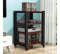 ZIHESY Estante de Audio Mueble Equipo HiFi Soporte para Reproductor de CD en Torre, Mueble HiFi con Estante Regulable, para Equipos de Medios Audio Video(Red,85cm/33.5in)