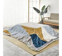 ZIHESY Mesa Kotatsu con Calentador y Manta Futon y Cojín, Calentador de Pared Debajo de la Mesa, Adecuado para Usar en Todas Las Estaciones(Blue,105cm/41in)