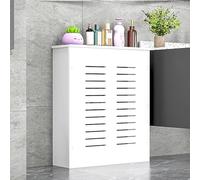 ZIHESY Moderno y Elegante Cubre Radiadores, gabinete de PVC de Blanco, Estante para Radiador Vertical para Sala de Estar Dormitorio, para Radiador Calentador(50x80x15cm/19.68x31.49x5.9in)