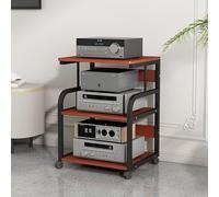 ZIHESY Mueble Equipo HiFi Estante de Audio Estantes y Soportes de Alta Fidelidad con 3 Estante, Centro de Entretenimiento para Equipos de Medios Audio Video(Red)