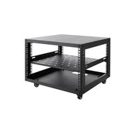 ZIHESY Soporte para Altavoces Mueble Equipo HiFi con Estantes Ajustables, Estante HiFi con Ruedas Unidad de Entretenimiento para Equipos de Medios Audio Video(42.25cm/16.6in)