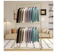 ZIHQRgE Perchero de Ropa Moderno Dorado con Barra Central de Altura Ajustable para Tiendas de Ropa, Dormitorios y Salas de Estar(150 x 40 x 180 cm)