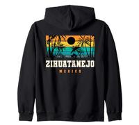 Zihuatanejo México Atardecer Playa Vibes Sudadera con Capucha