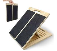 Zihvfzu Tabla inclinada portátil de madera para estirar pantorrillas, inclinación ajustable y cuña de sentadillas para ejercicio, terapia física y movilidad de tobillo, para rodillas, pies y soporte