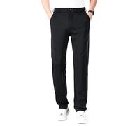 ziilay Pantalones de golf largos para hombre, pantalones de deporte, pantalones de chándal para exterior, tejido súper elástico, 8363b Black, 34W / 31L