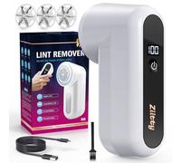 Ziitty Quitapelusas Electrico Quita Pelusas Ropa - Quita Bolas de la Ropa, Pantalla LCD, Carga por Type-C, 6 Hojas, Cuchilla de Quitapelusas Recargable Potente y Eficiente para Ropa y Muebles Negro