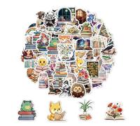 ZIJANG 200 Piezas Pegatinas Vinilo, Impermeable Pegatinas Libros, Repasable Pegatinas Aesthetic, Patrones Ricos Pegatinas Portatil, para Decorar Libros, Notas, Álbumes de Fotos, Álbumes de Recortes