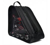 ZIJANG Bolsa para Patines de Tela Oxford Resistente, Mochila para Patines con 3 Compartimentos, Correa Ajustable, Amplio Espacio para Guardar Patines y Accesorios Deportivos(Negro)