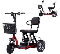 ZIJINGY Scooter de Movilidad de Viaje de 3 Ruedas Scooter de Movilidad de Viaje Plegable y liviano con Cargador y Canasta, sillas de Ruedas eléctricas Scooters motorizados for Personas Mayores
