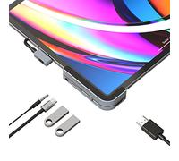 ZIKE Hub USB C para iPad Pro/iPad Air, adaptador 6 en 1 tipo C a HDMI 4K, fuente de alimentación de 60 W, 2 puertos USB 3.0, lector de tarjetas TF, compatible con MacBook Pro/MacBoo Air