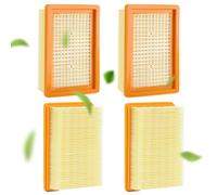 Zikenis Juego de 4 filtros para aspiradoras Karcher,Filtro de pliegue plano, Aspiradora Filtros Plegado,para Kärcher WD4/WD5/WD6/MV4/MV5/MV6