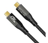 ZIKNYDO Cable USB4 0,5m, (Cable Thunderbolt 4 40Gbps, vídeo 8K@60Hz, 4K@144Hz, PD3.1 240W), Cabo USB-C compatible con Thunderbolt 5/3, serie iPhone 16, SSD, MacBook, docking station, eGPU