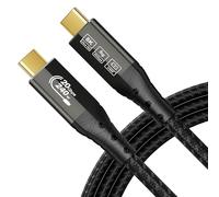 ZIKNYDO USB C Cable 3m, transferencia de datos 20Gbps USBC 3.2, carga rápida de 240W 48V/5A, 4K@144Hz/ 60Hz, 8K@30Hz cable de vídeo USB C para monitor, Thunderbolt 4, MacBook Pro, iPad, Dell XPS, VR