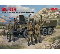 Zil-131, Soviet Camión Con Motorized Rifles De 1 :3 5 Plástico Modelo Kit Icm