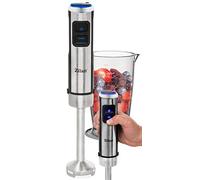 Zilan, Batidora de Mano de Metal, Potencia de 1200 Vatios, Diseño Moderno con Luz LED, Cuerpo de Acero Inoxidable, Función Turbo, Bajo Ruido, Ajuste de Velocidad Suave, Cuerpo de Acero Inoxidable.