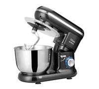 Zilan - Robot de repostería (4,5 l, con kit de repostería, batidor, gancho, cuenco de acero inoxidable, tapa vertedor/protector de una sola pieza, 6 velocidades con función pulse, 1000 W)