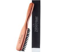 ZilberHaar - Cepillo para Pelo largo y Barba - 100% Auténticas Cerdas de Jabalí Duro de Primer Corte - Cuidado Facial Masculino Compatible con todos los Bálsamos y Aceites para Barba