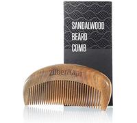 ZilberHaar - Peine para la barba - 100% Madera de Sándalo perfumada - Cuidado facial de los hombres contra la electricidad estática - Peine artesanal